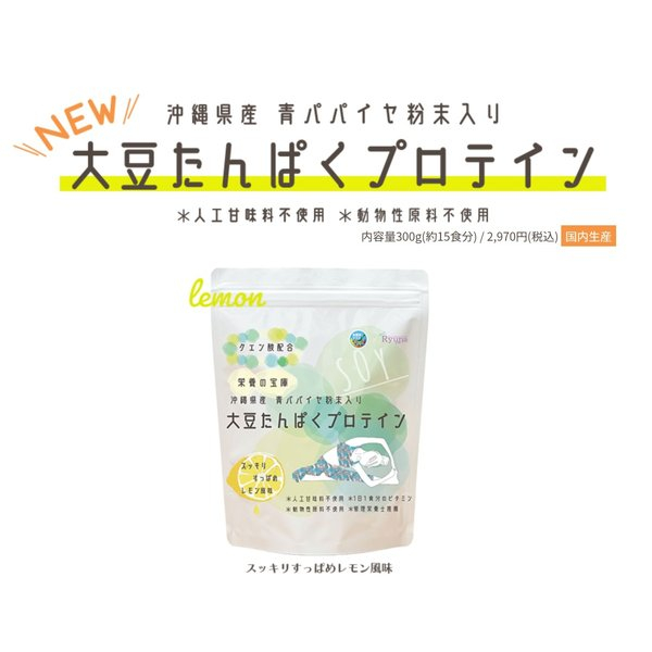 プロテイン・サプリメント :: 【免疫向上クラブ】沖縄県産有機青パパイヤ配合 大豆プロテイン