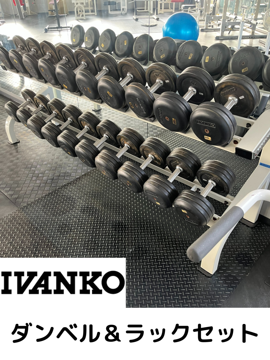 2段ダンベルラックセット（SDKRダンベル12～30kg）（中古）（IVANKO 